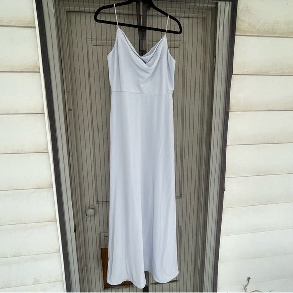 Adrianna Papell Elegant Maxi Dress Baby Blue Bridesmaid Flowy 8 - Picture 9 of 14